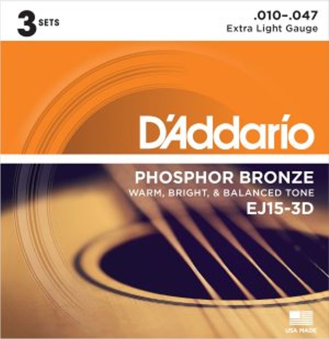Hovedbilde DADDARIO EJ15-3D Strengesett Akustisk Gitar