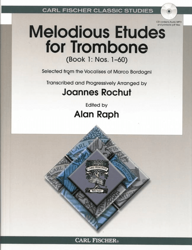 Melodious etudes for trombone Rochut, Joannes