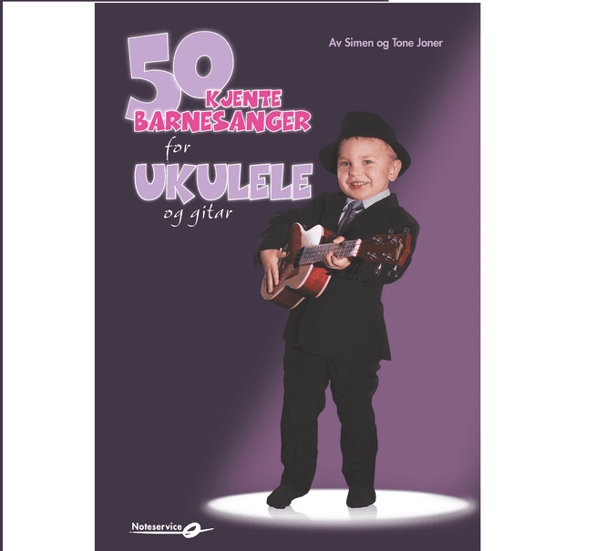 Hovedbilde 50 Kjente Barnesanger for Ukulele og gitar