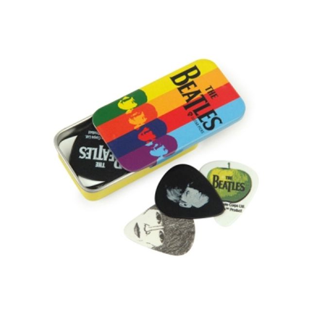 Hovedbilde DADDARIO 1CAB4 Eske med plekter Beatles Stripes Medium Gauge