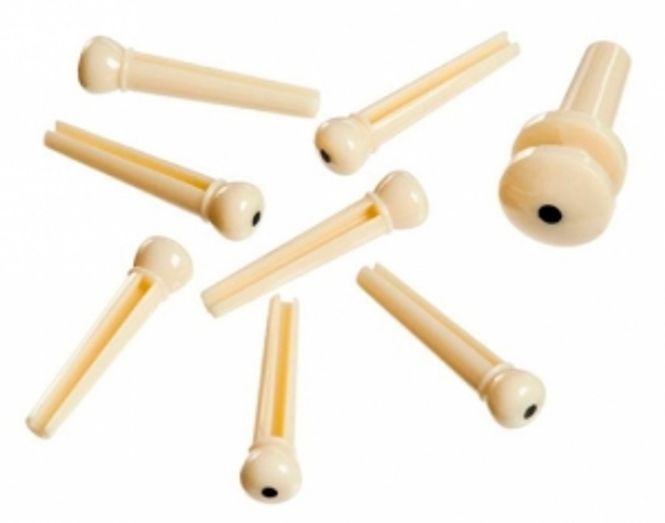 Hovedbilde DADDARIO PWPS12 End Pin & Bridgepins ABS White/Black Dot 1+7