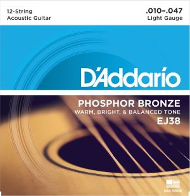 Hovedbilde DADDARIO EJ38 Strengesett Akustisk Gitar 12 strenger