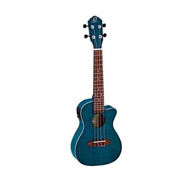 Hovedbilde ORTEGA Earth Series RUOCEAN-CE Concert ukulele m. Mik See Thru Blues